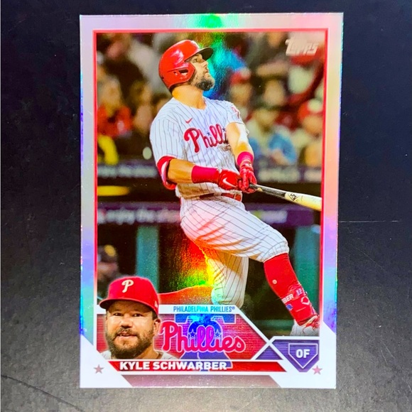 Kyle Schwarber - Rainbow Holo 2023 Topps Series Two #466 - Picture 1 of 2